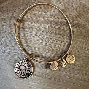 Alex and Ani gold Daughter flower charm bracelet